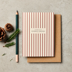Katie Leamon Candy Cane Strip Christmas Card A6