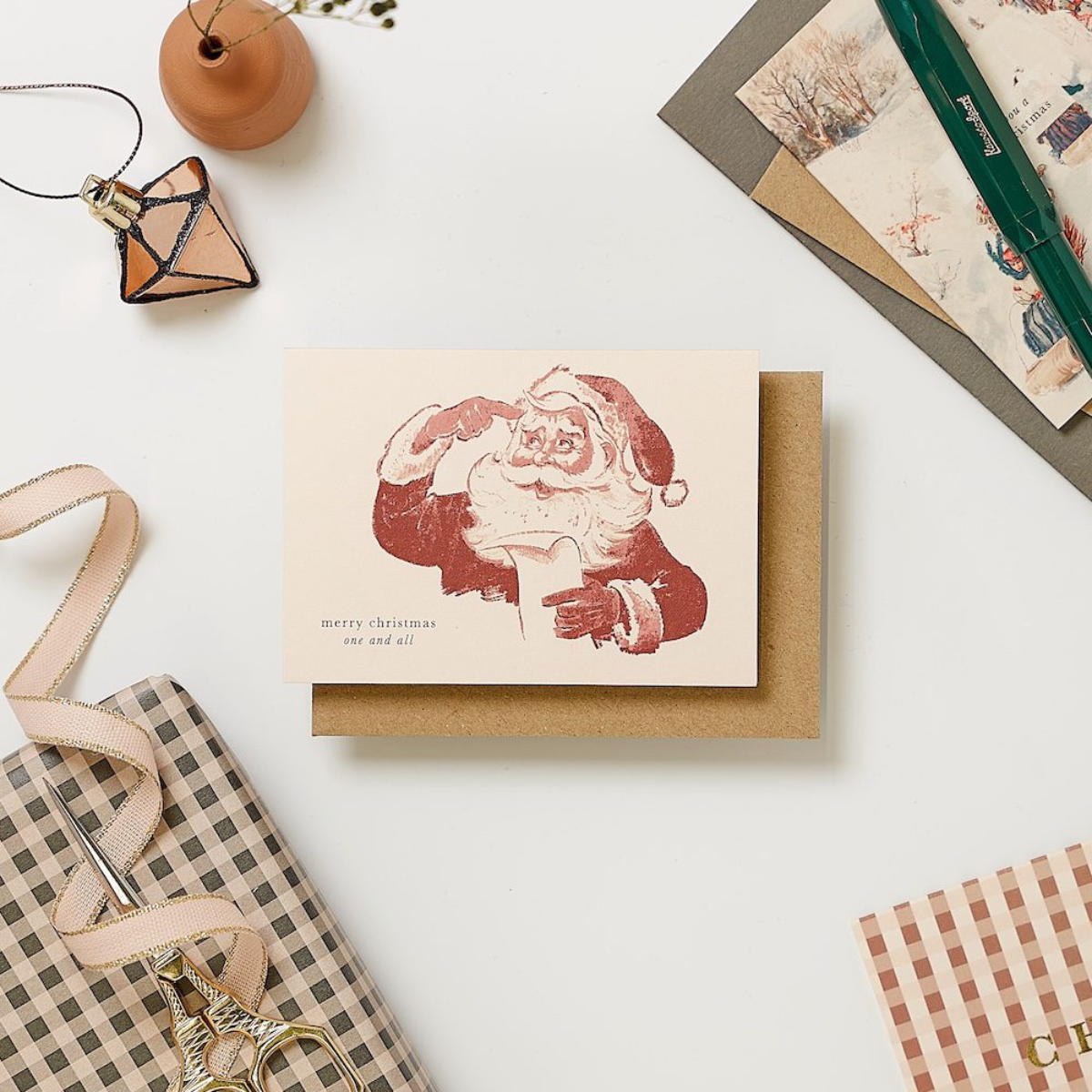 A7 Katie Leamon Mini Santa's List Christmas Card