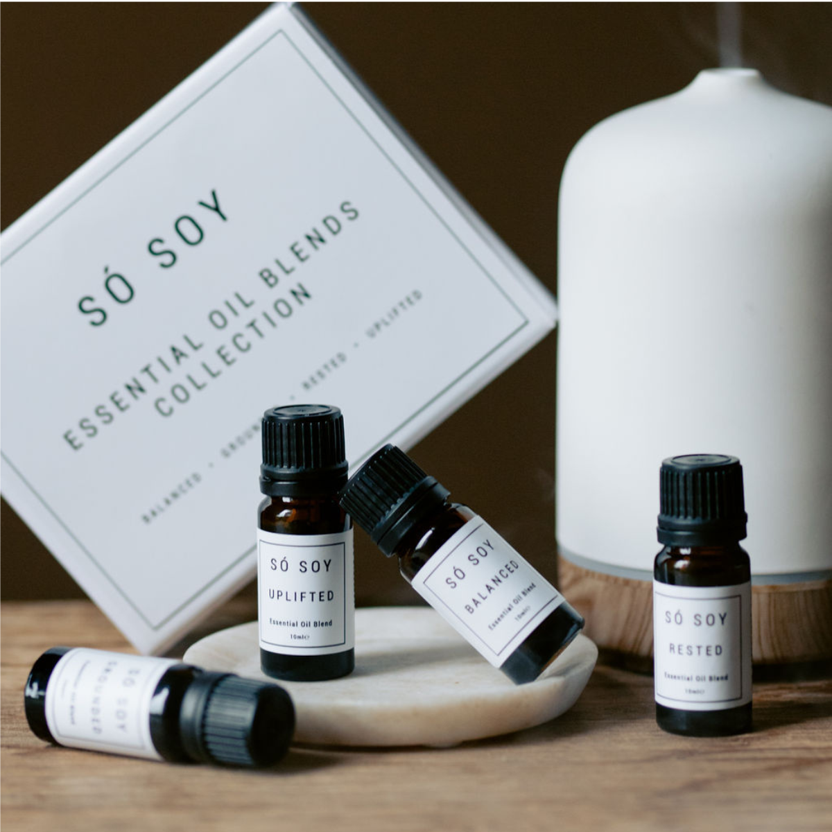 Essential Oil Aromatherapy Blends for use in Electric Diffusers. 4 Piece Gift Set