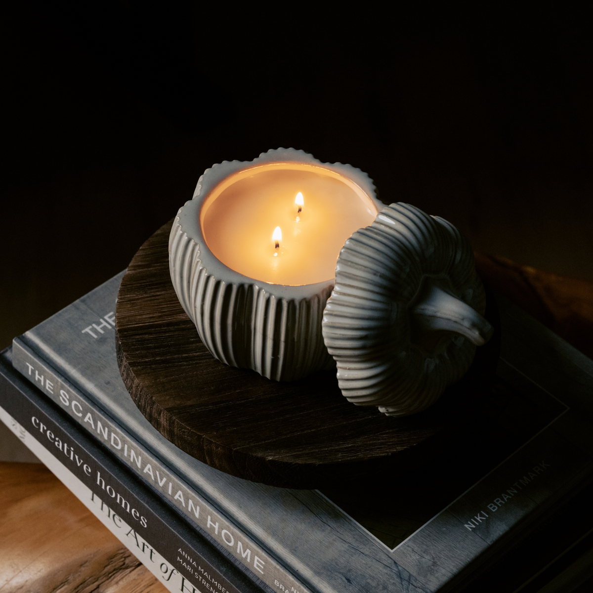 Ceramic Pumpkin Pie Candle