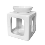 Só Soy Square Ceramic White Wax Burner with Removable Dish