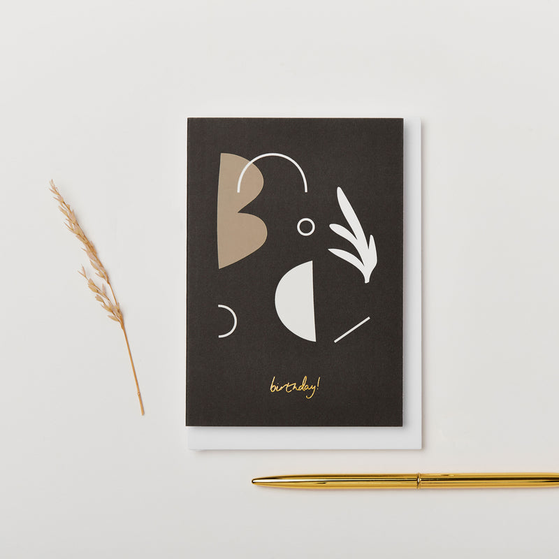 Black Birthday Kinshipped Greeting Card