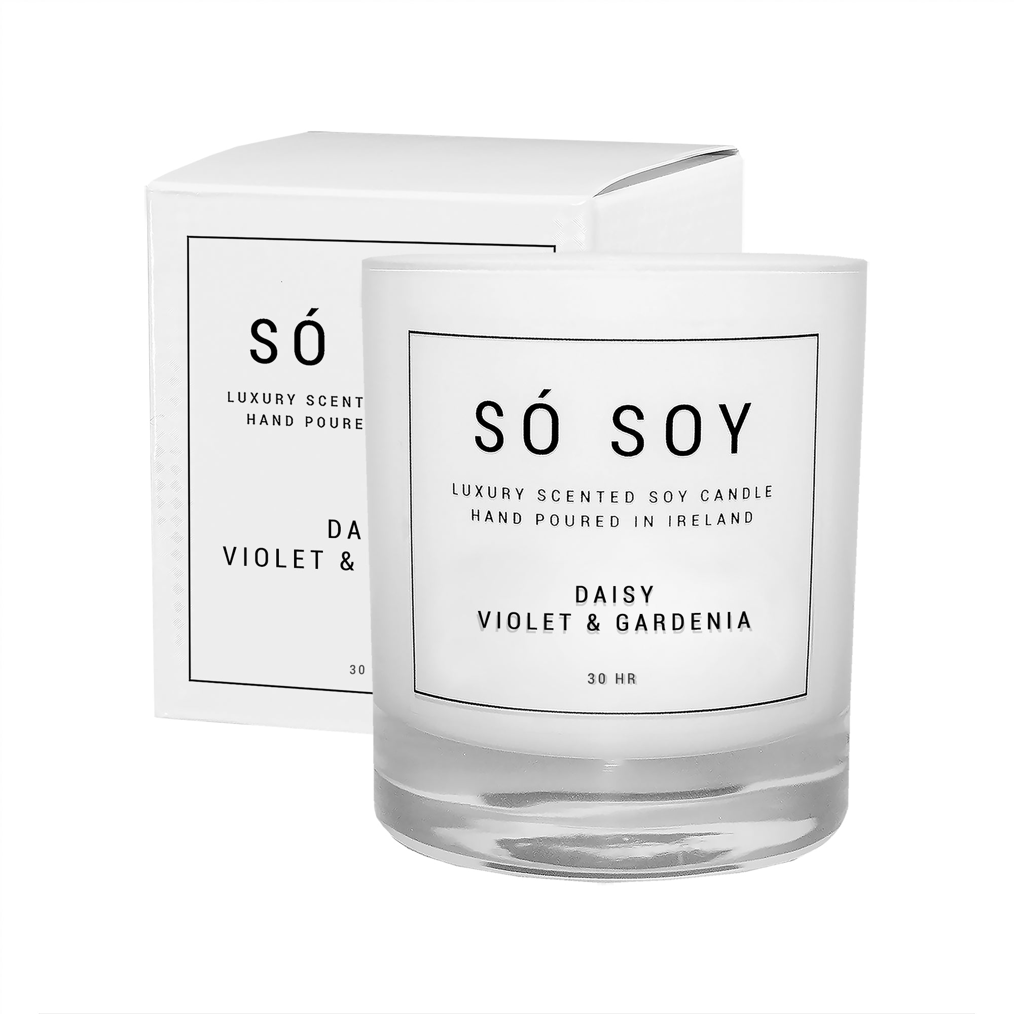 Daisy Violet and Gardenia Candle by So Soy Hand Poured in Ballymoney