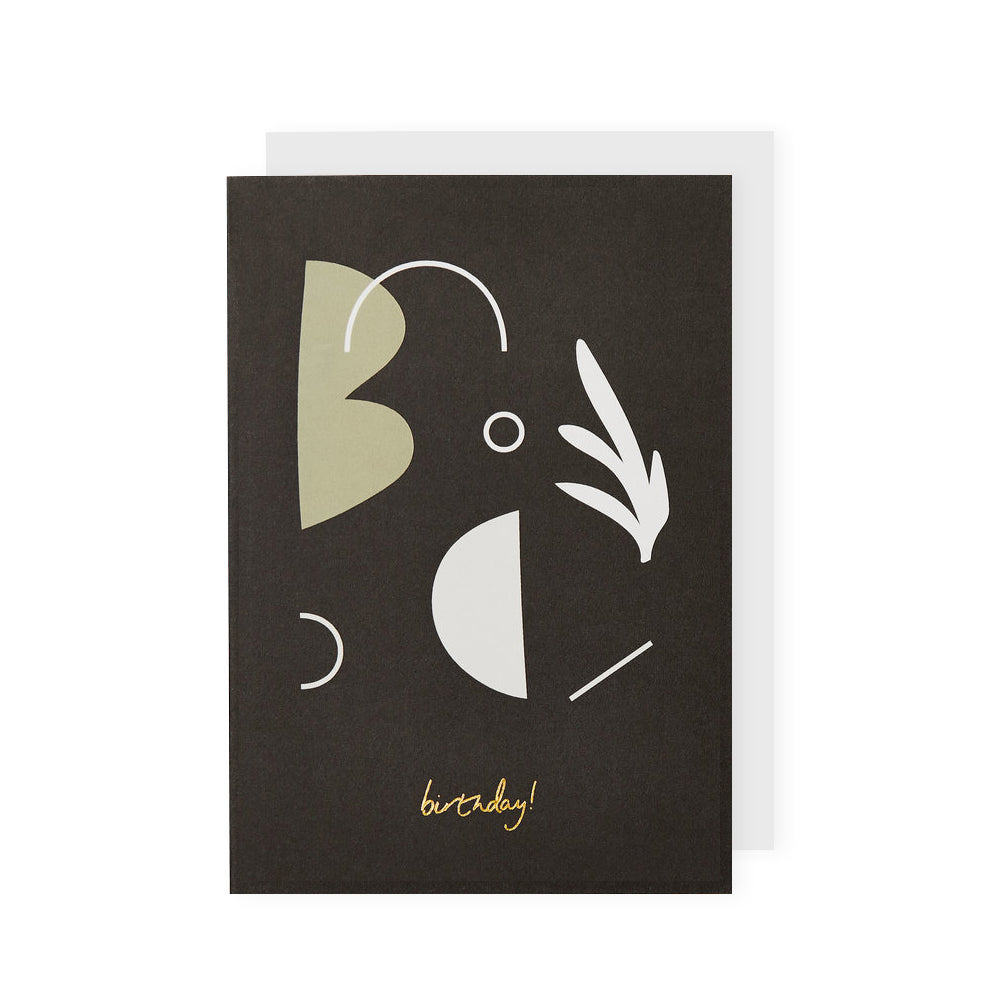 Black Birthday Kinshipped Greeting Card