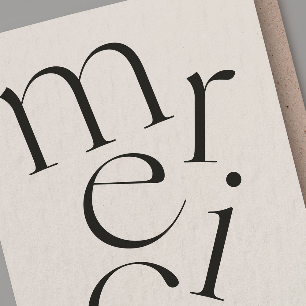 Merci Beaucoup Greeting Card by Kinshipped at Só Soy