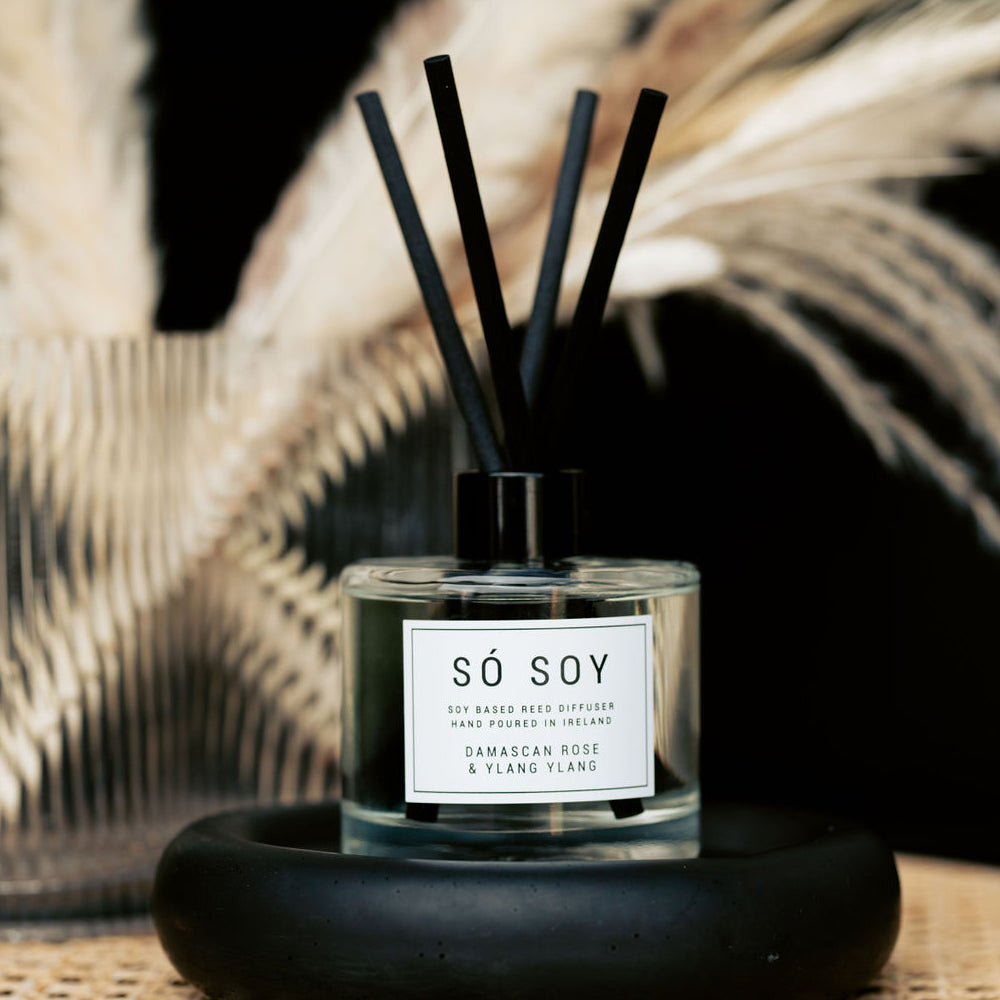 Damascan Rose and Ylang Ylang Reed Diffuser by So Soy Hand Poured in Ballymoney