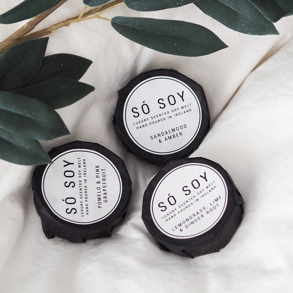 Sandalwood and Amber Wax Melt by So Soy Hand Poured in Ballymoney