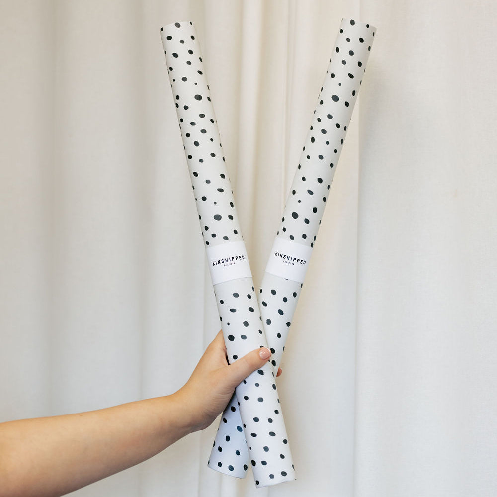 White Dash Gift Wrap Kinshipped