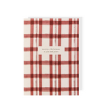 Katie Leamon Red Check Christmas Card A6