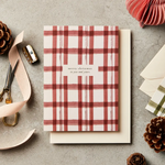 Katie Leamon Red Check Christmas Card A6