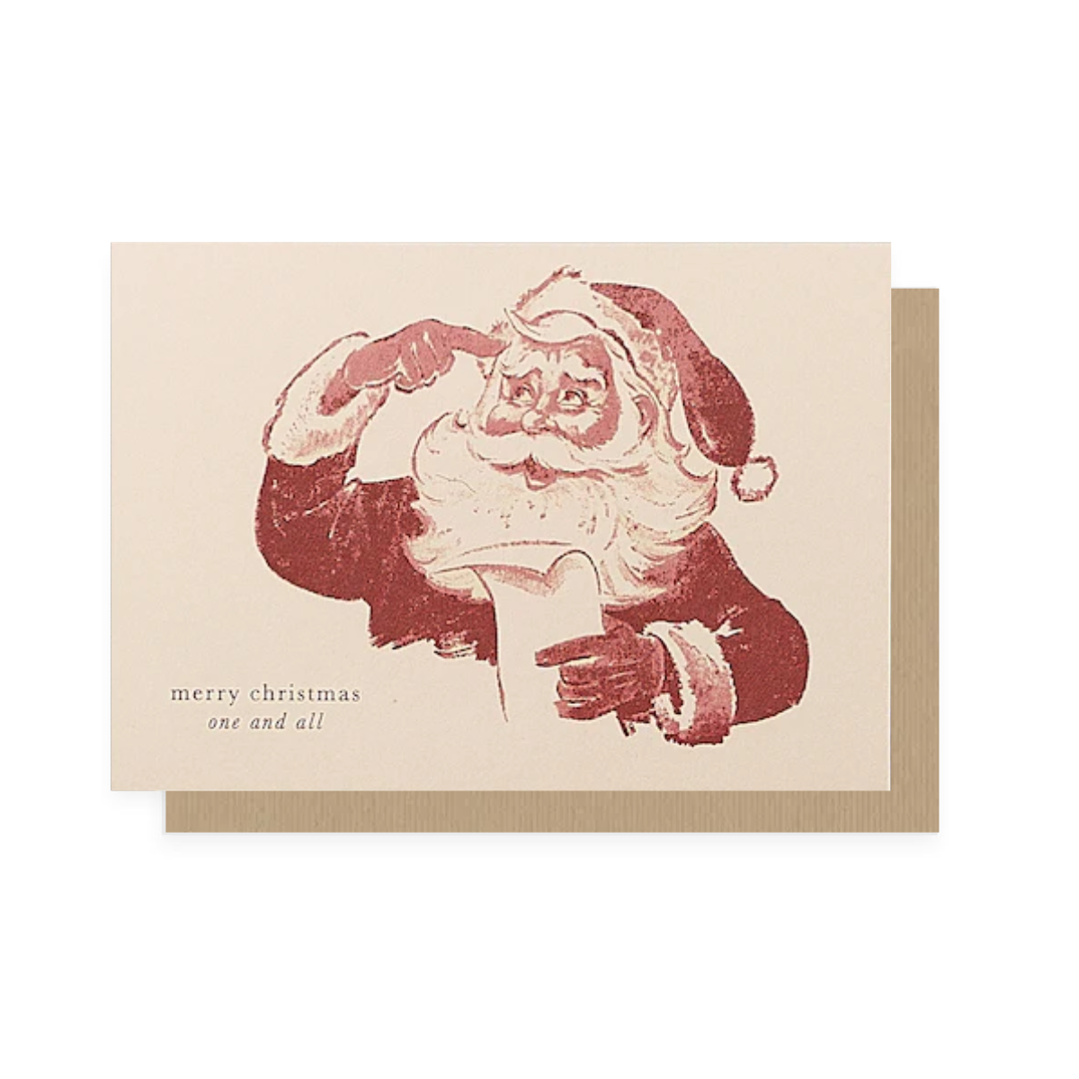 A7 Katie Leamon Mini Santa's List Christmas Card