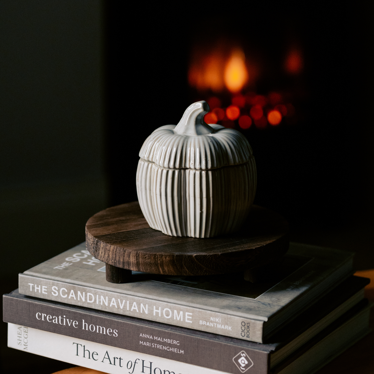 Ceramic Pumpkin Pie Candle