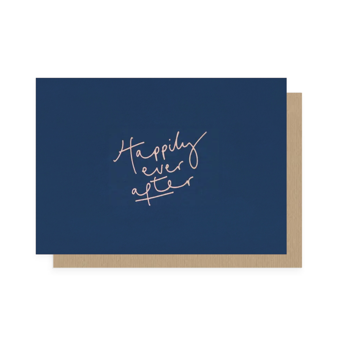 happily ever after blue wedding engagement card by Oh Squirrel