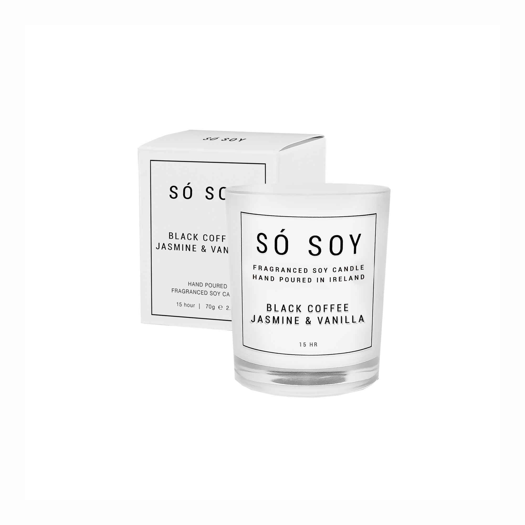 Black Coffee, Jasmine + Vanilla Candle