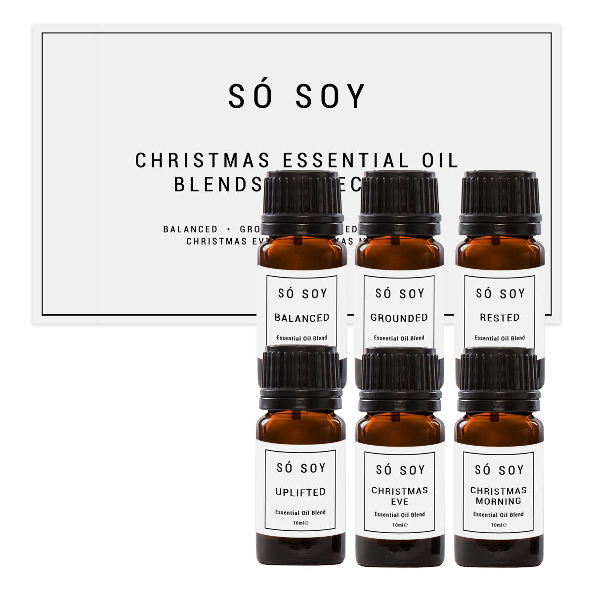 6 Piece Só Soy Christmas Essential Oil Gift Set