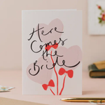 Here comes the bride greeting card oh squirrel