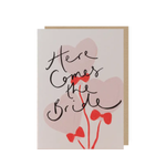 Here comes the bride greeting card oh squirrel