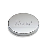Só Soy Large Personalised Engraved Handwritten Message Candle Lid Silver