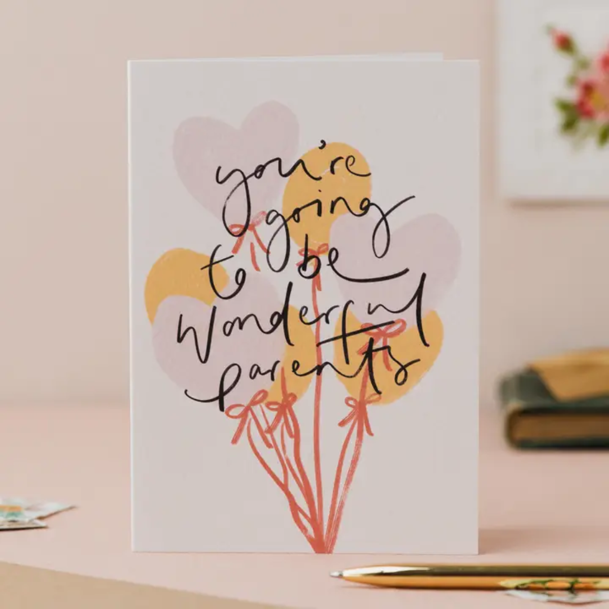 Orange Happy Birthday card by Oh Squirrel