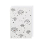 Good Luck Glitter Eyes Katie Housley Greeting Card