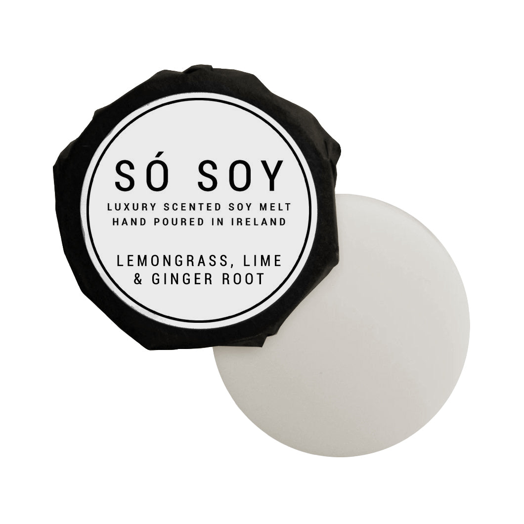 Lemongrass Lime and Ginger Root  Wax Melt by So Soy Hand Poured in Ballymoney