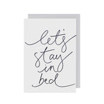 Let's Stay in Bed Oh Squirrel Greeting Card at Só Soy