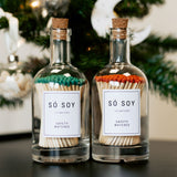 Red Christmas Glass Bottle Safety Matches by Só Soy 