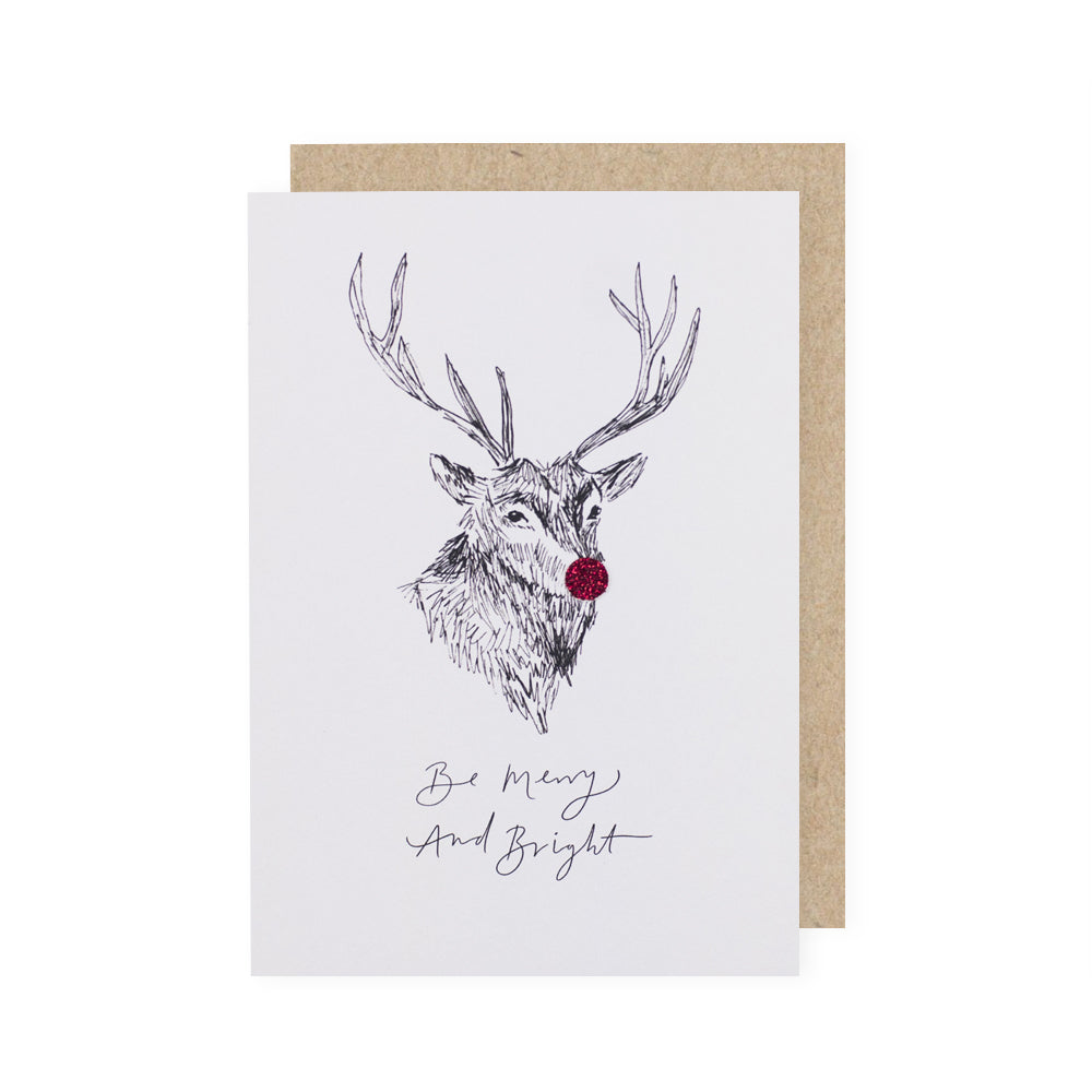 Be Merry and Bright Christmas Katie Housley Greeting Card