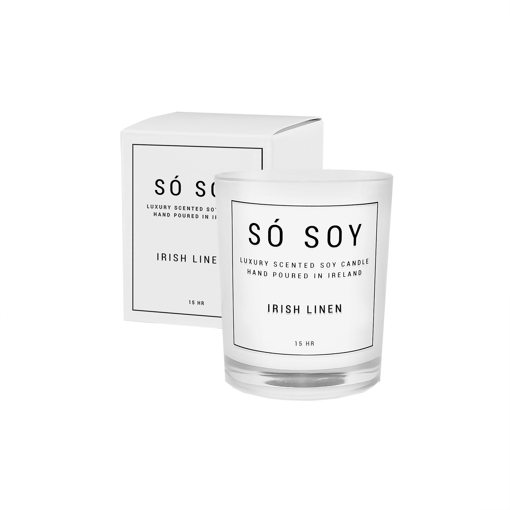 Irish Linen Candle by So Soy Hand Poured in Ballymoney
