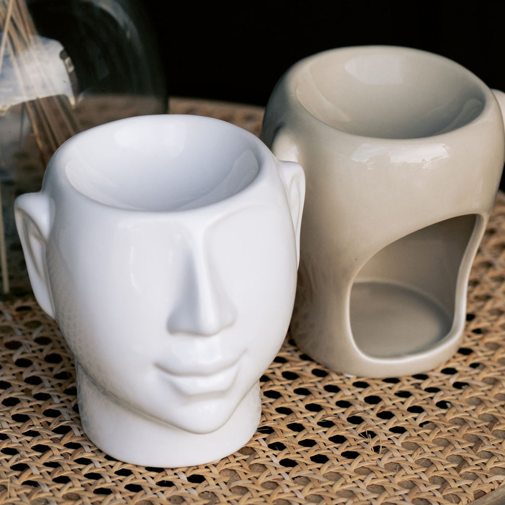 White Face Wax Burner Melter Warmer by So Soy